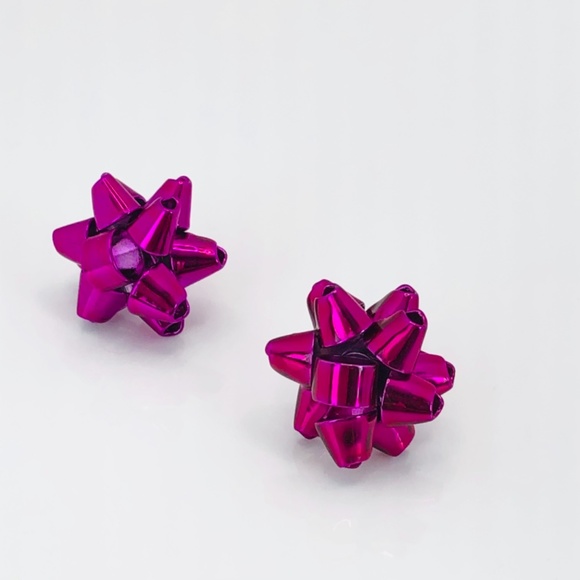 NEW RARE Kate Spade Pink Bourgeois Bow Stud Earrings - Picture 3 of 5